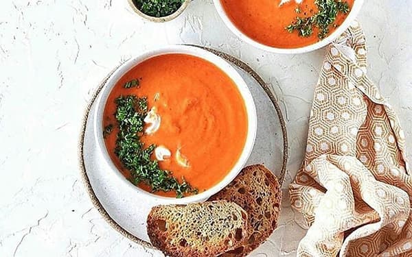 طرز تهیه سوپ گوجه فرنگی