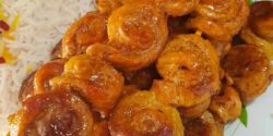 طرز تهیه جوجه کباب حلزونی تابه ای مخصوص مرحله به مرحله