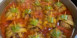 طرز تهیه بادمجان بقچه ای خوشمزه و مجلسی مرحله به مرحله