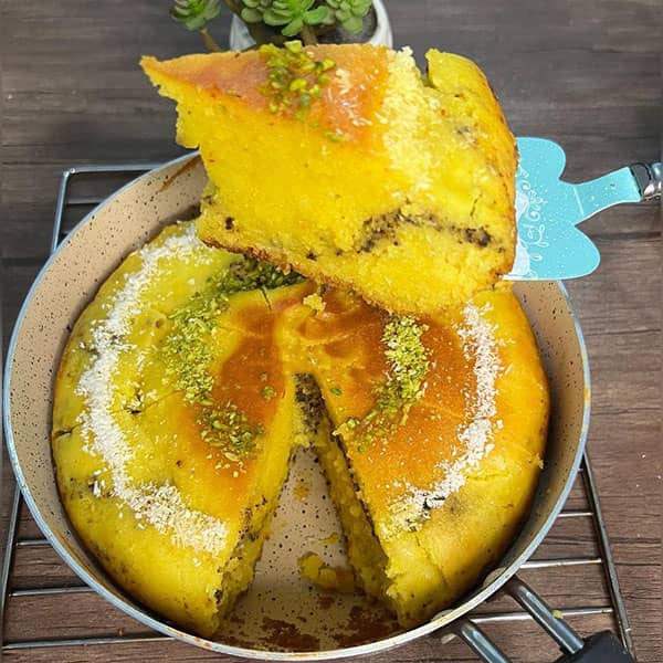 طرز تهیه کیک شربتی تابه ای