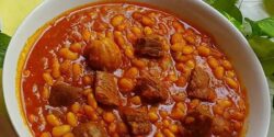 طرز تهیه خورش لوبیا سفید خوشمزه و ساده مرحله به مرحله