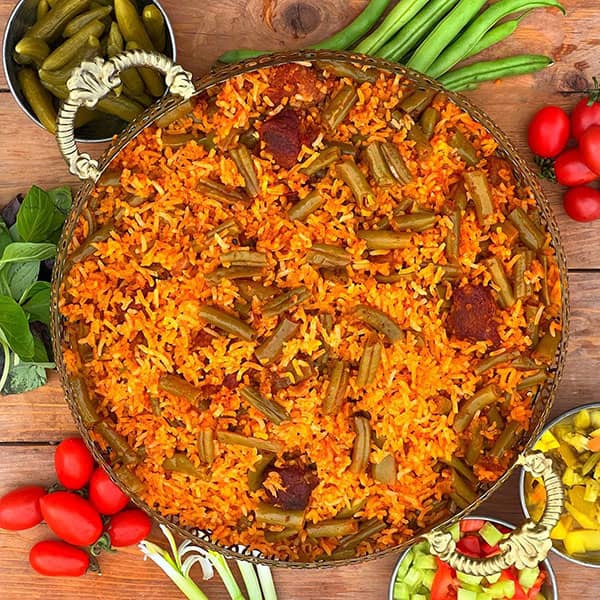 طرز تهیه لوبیا پلو با گوشت تکه ای