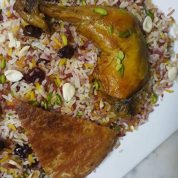 طرز تهیه آلبالو پلو با مرغ