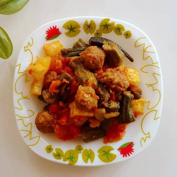 طرز تهیه خوراک بامیه