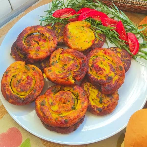 طرز تهیه کوکو سیب زمینی با سبزیجات