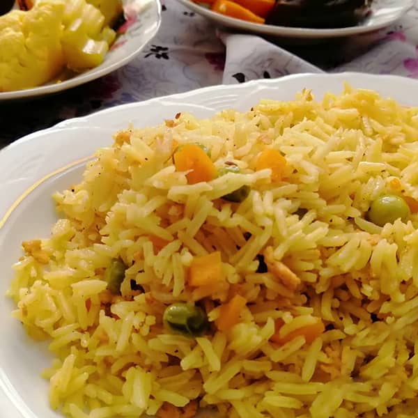 طرز تهیه پلوی سبزیجات