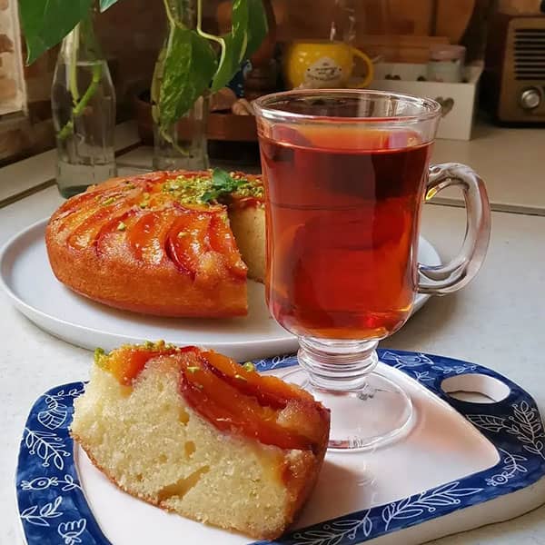 طرز تهیه کیک برگردان شلیل