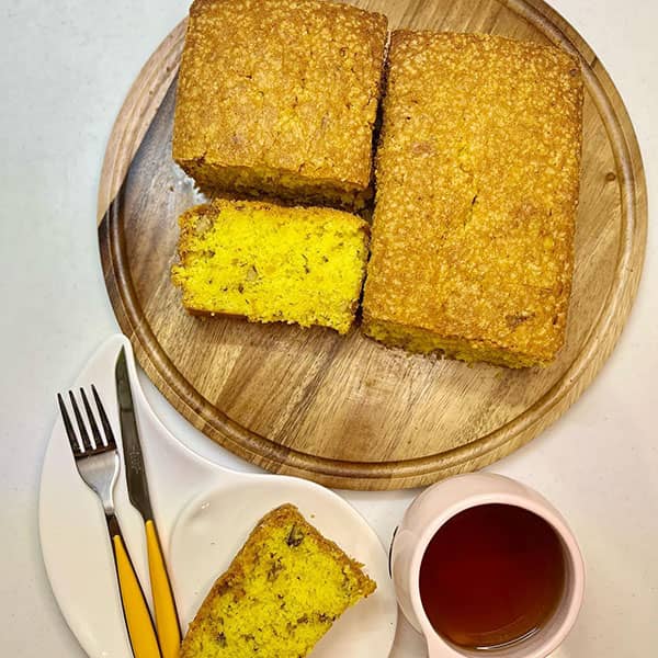 طرز تهیه کیک گردو زعفرانی