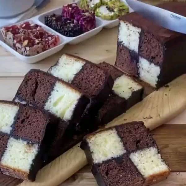 طرز تهیه کیک شطرنجی