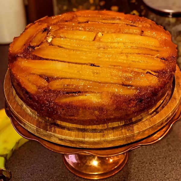 طرز تهیه کیک برگردان موزی