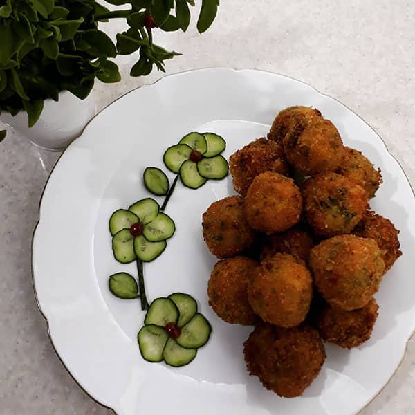 طرز تهیه توپک سیب زمینی