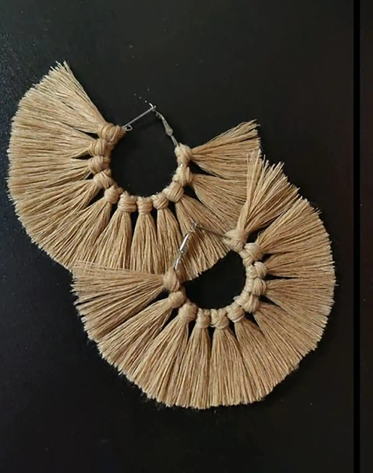 گوشواره بافتنی حلقه ای