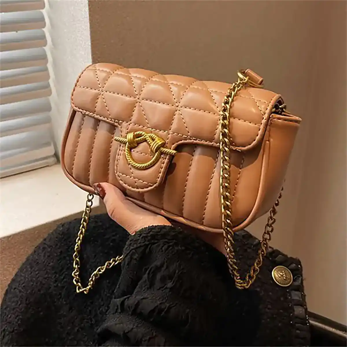 کیف یکطرفه قهوه ای شیک زنانه