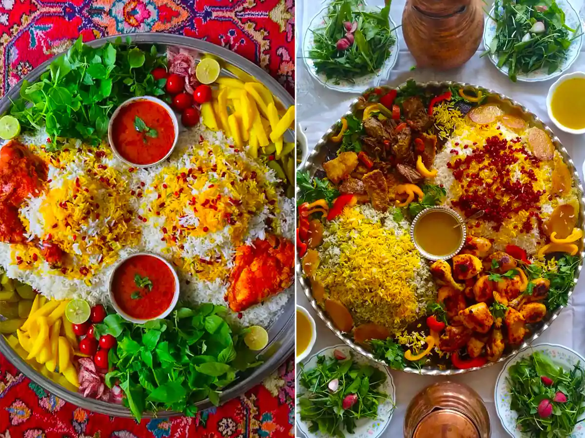 ایده سرو سینی غذا