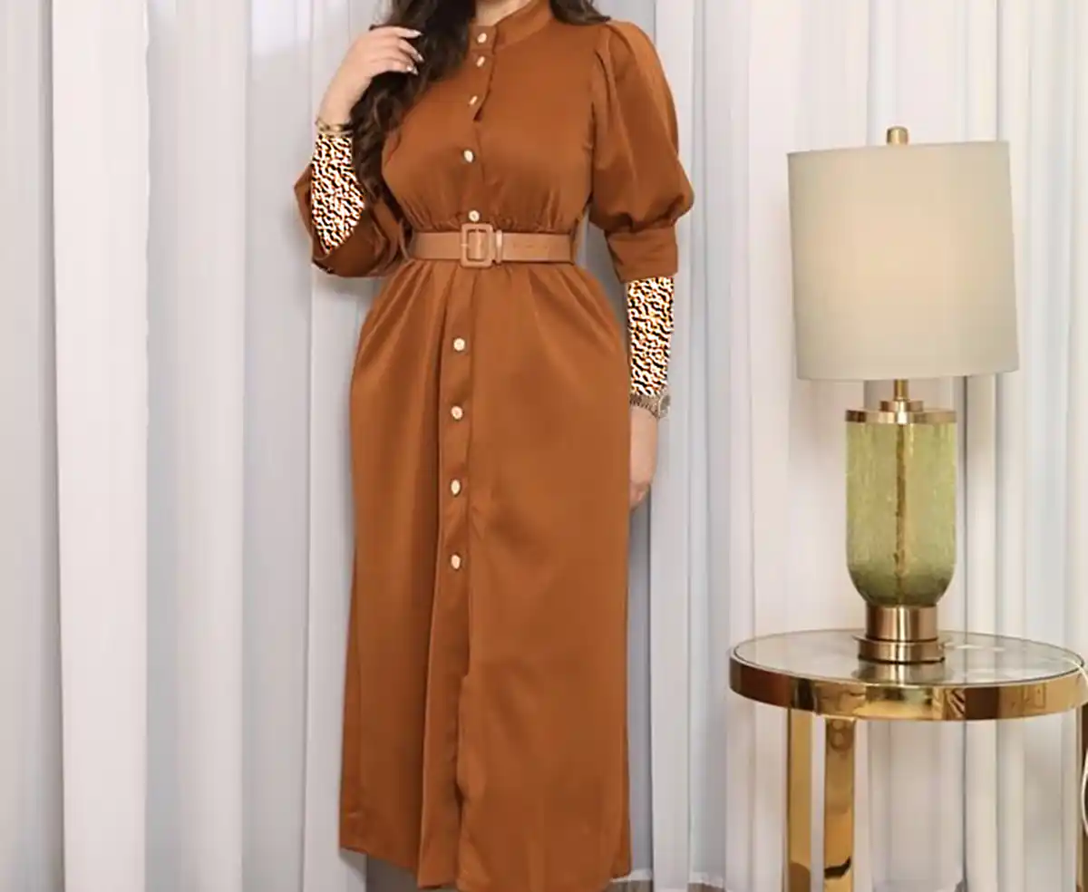 پیراهن بلند نخی زنانه
