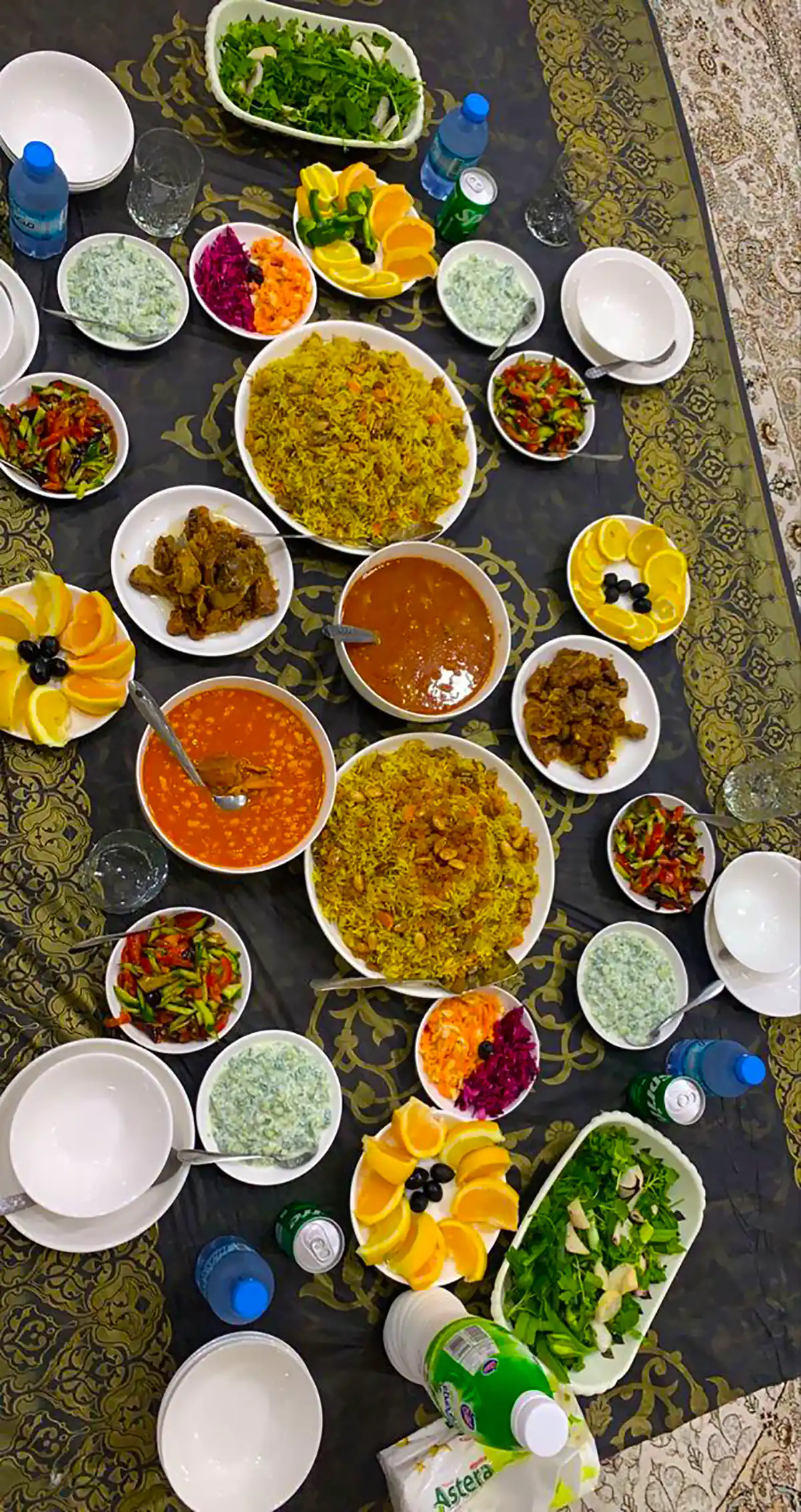سفره شام مهمونی