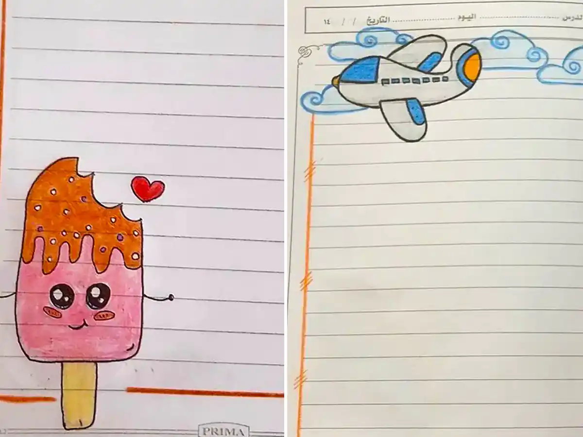 نقاشی دفتر املا