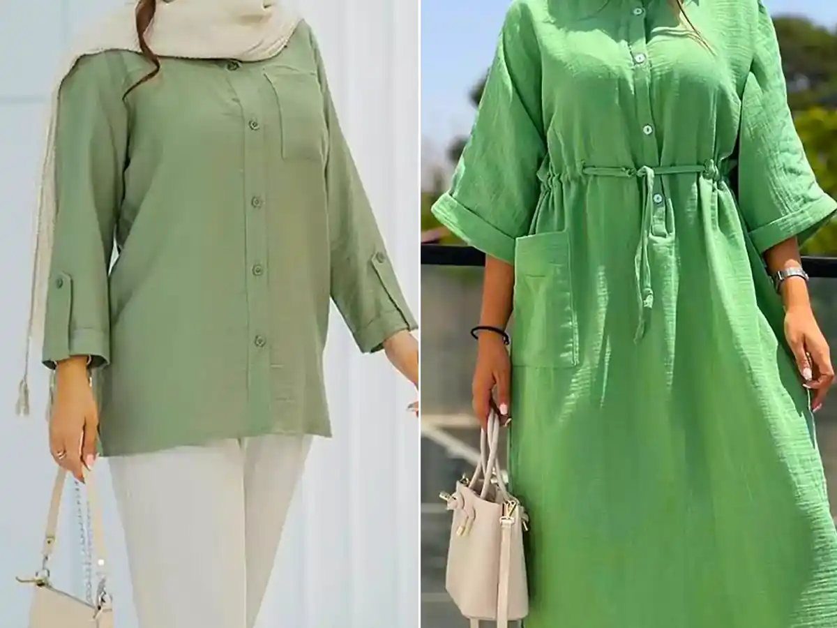 مدل مانتو سبز شیک
