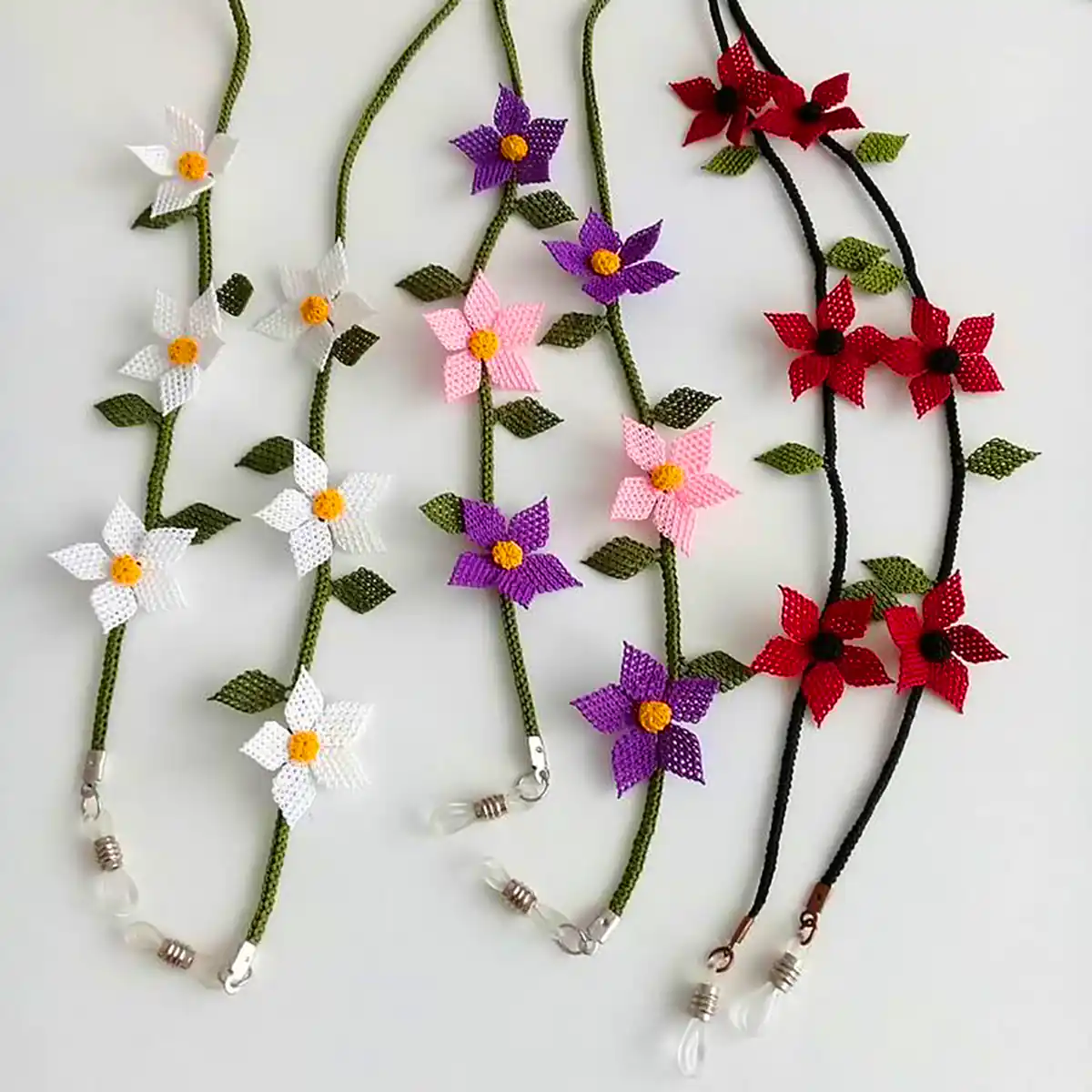 بنددورگردنی عینک قلاب بافی 