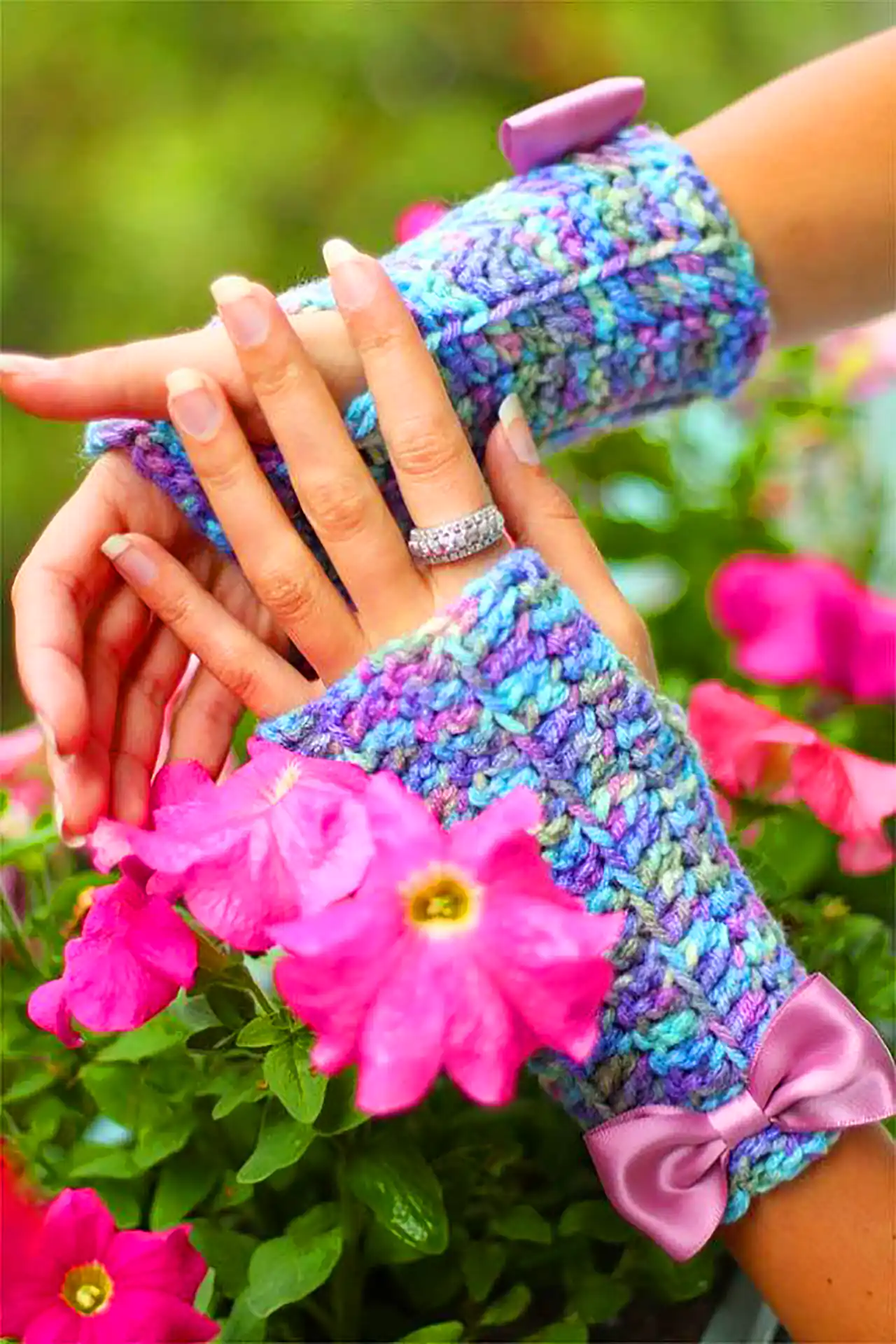 دستکش نیم بند بافتنی