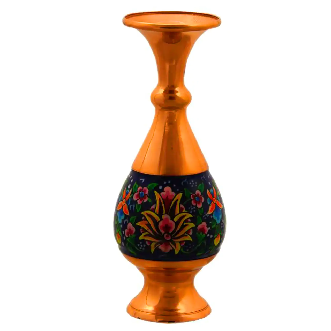 گلدان مسی میناکاری