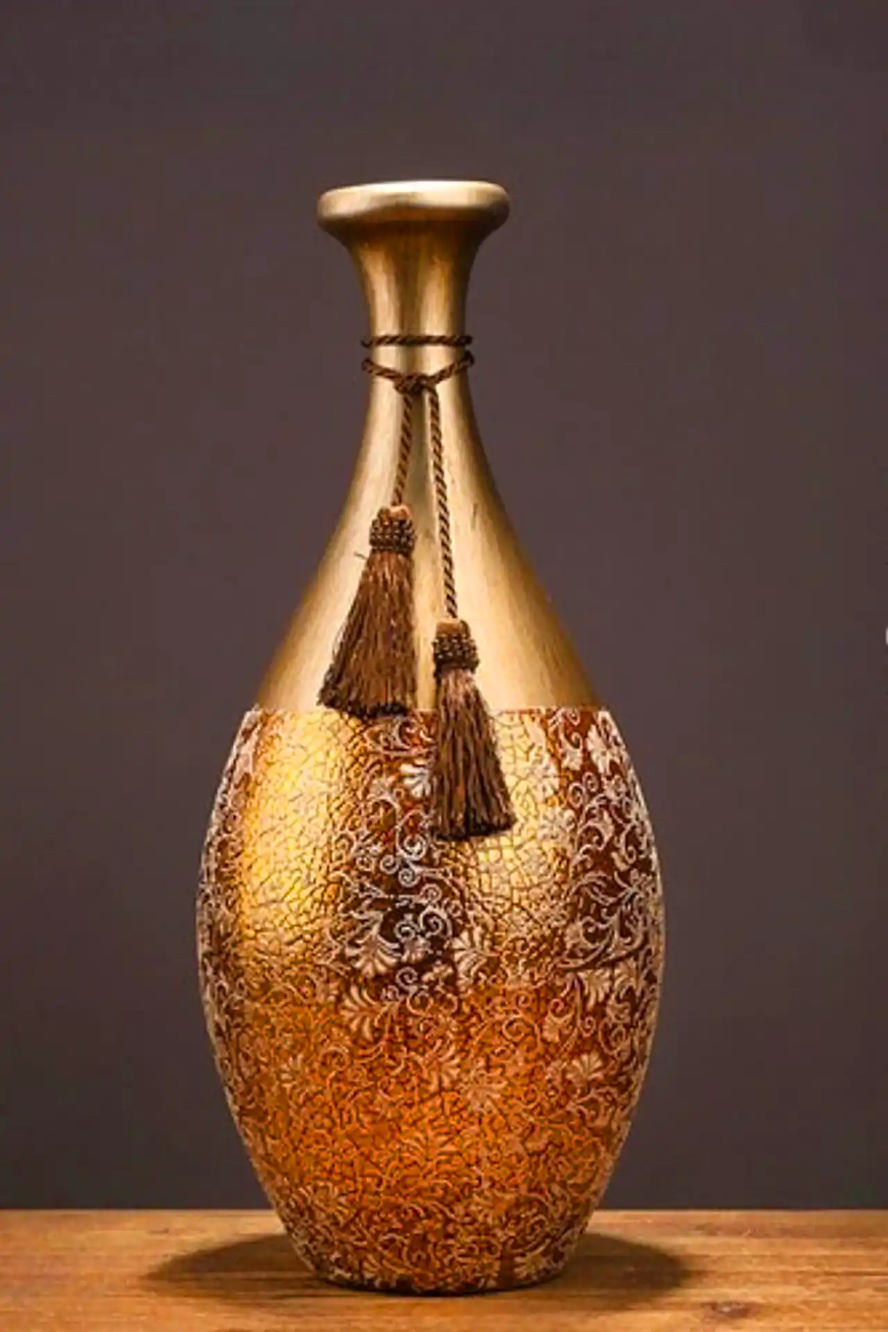 گلدان مسی میناکاری