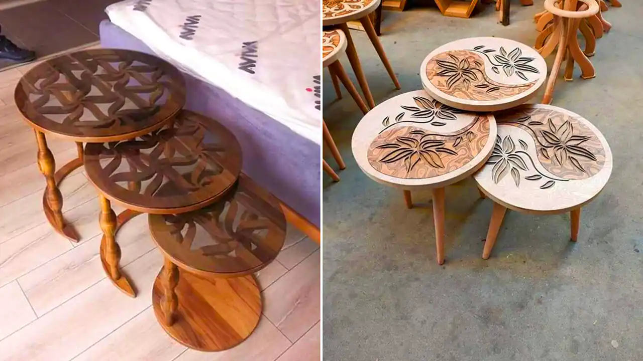 میز عسلی چوبی لوکس