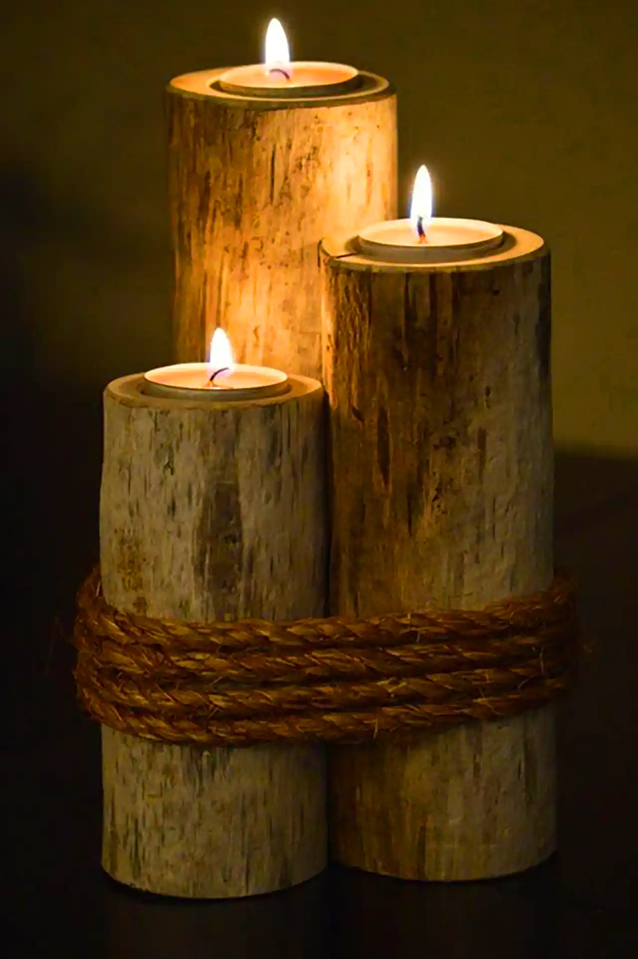 شمع چوبی دکوری
