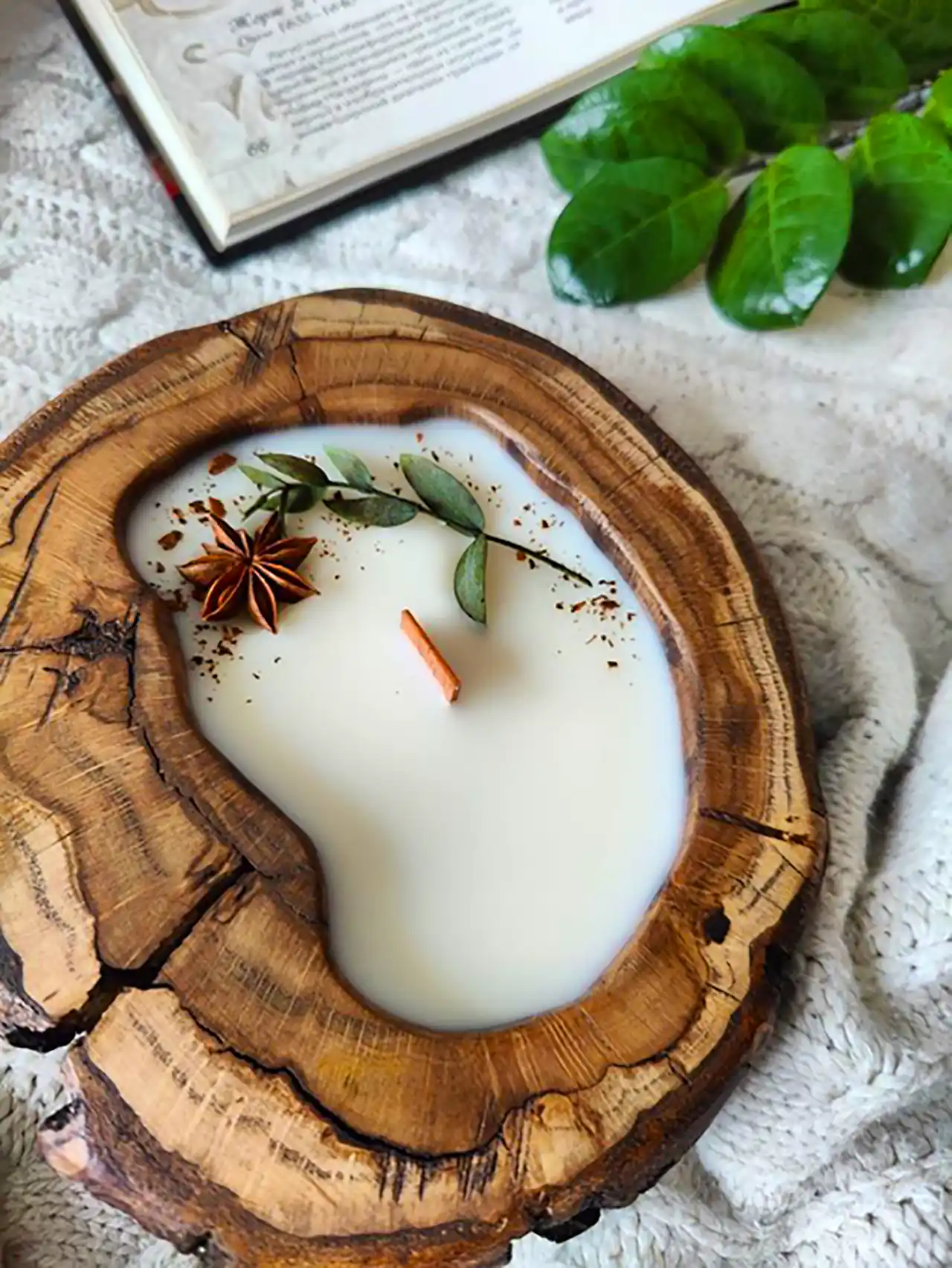 شمع چوبی دکوری