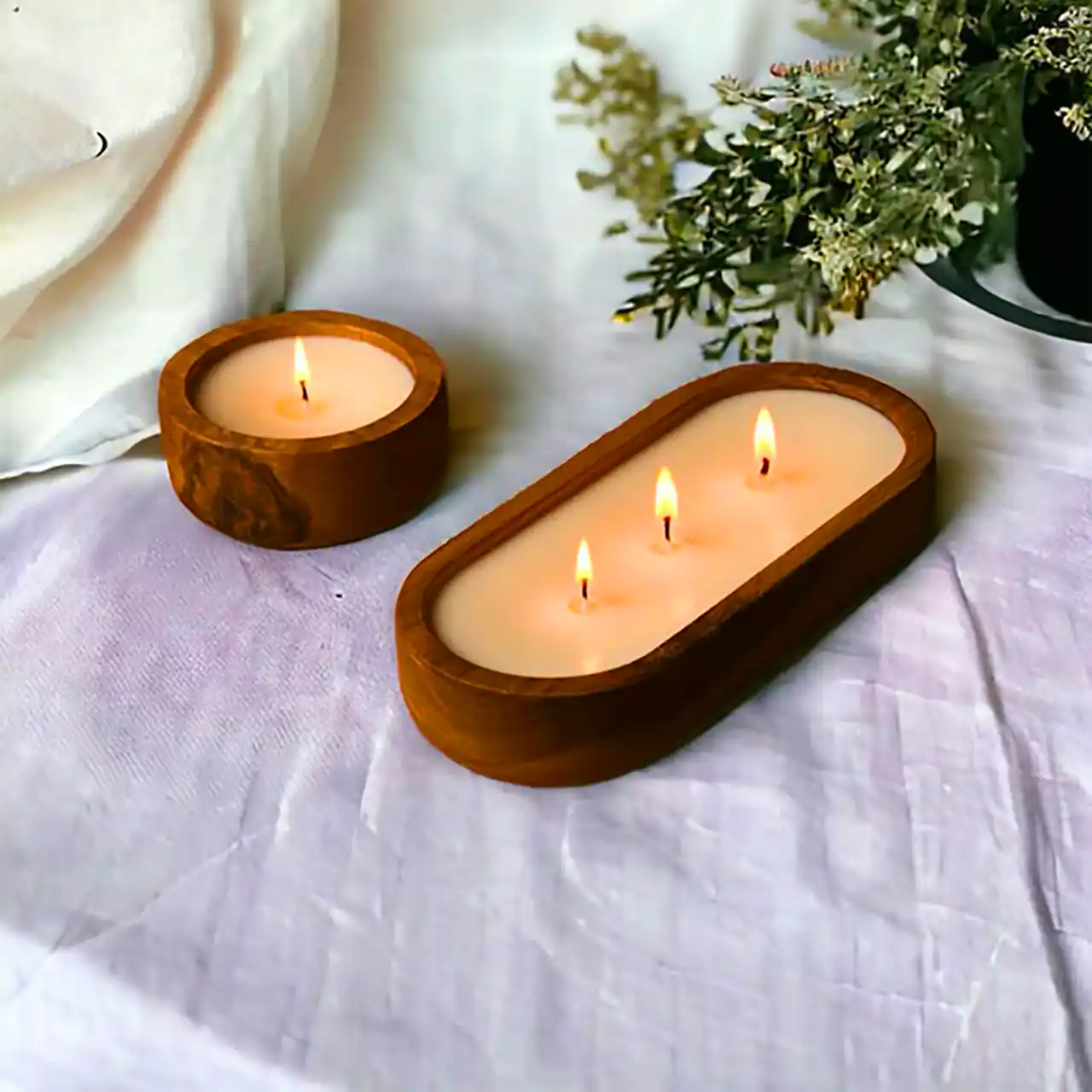 شمع چوبی دکوری