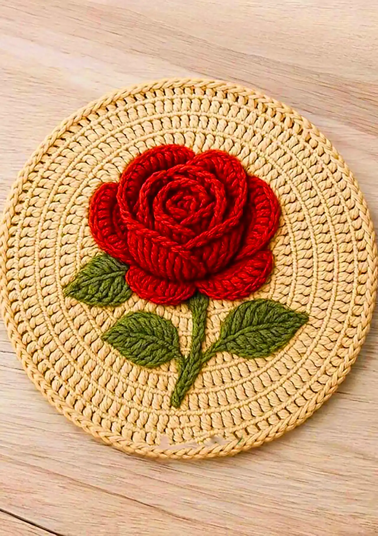 زیرقابلمه ای بافتنی خوشگل