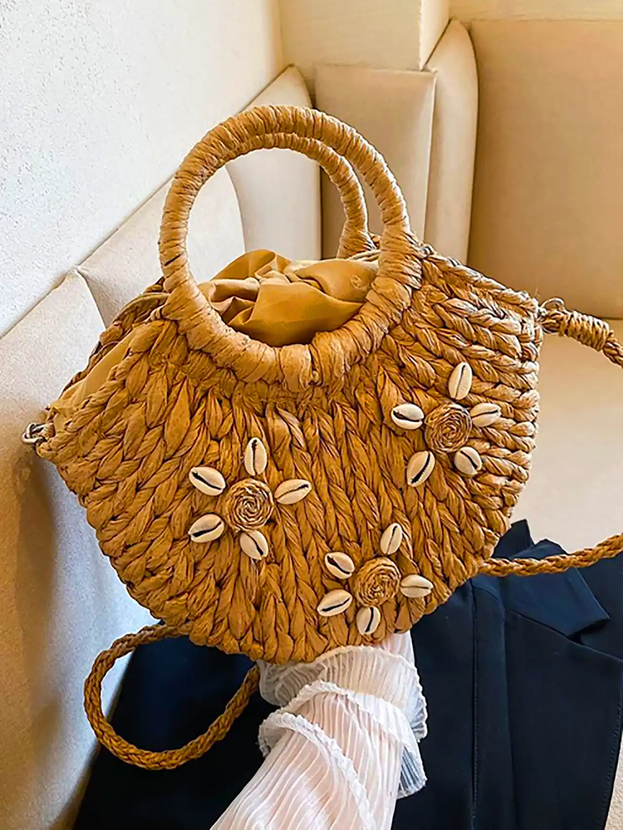 کیف ساحلی حصیری زنانه