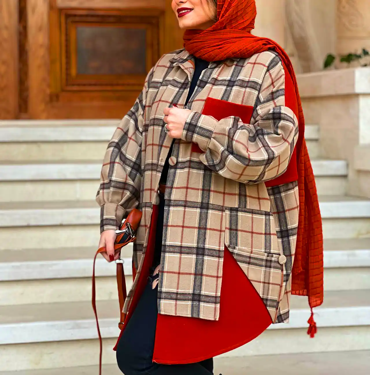 لباس پاییزی رنگارنگ شیک 