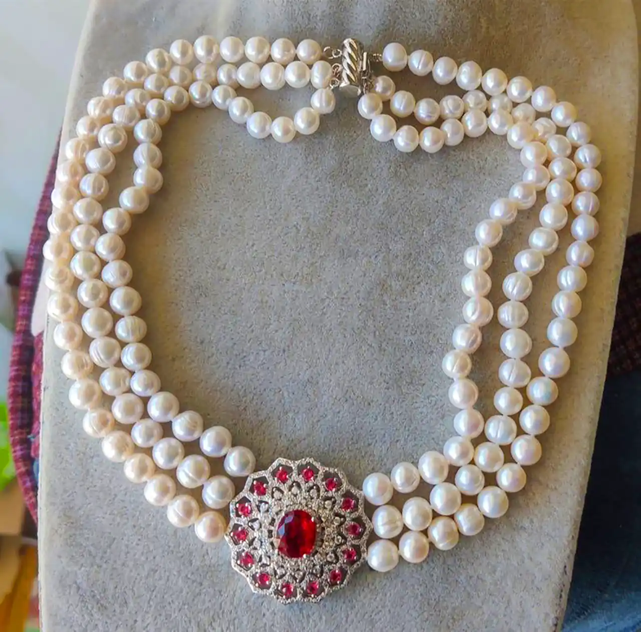 گردنبند رشته ای مرواریدی 