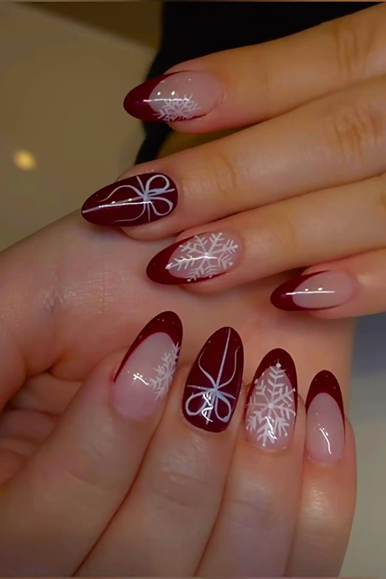 طرح ناخن خاص کریسمسی 
