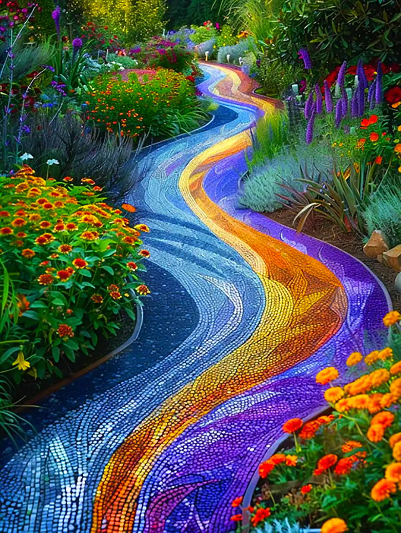 کفسازی باغچه خلاقانه رنگی