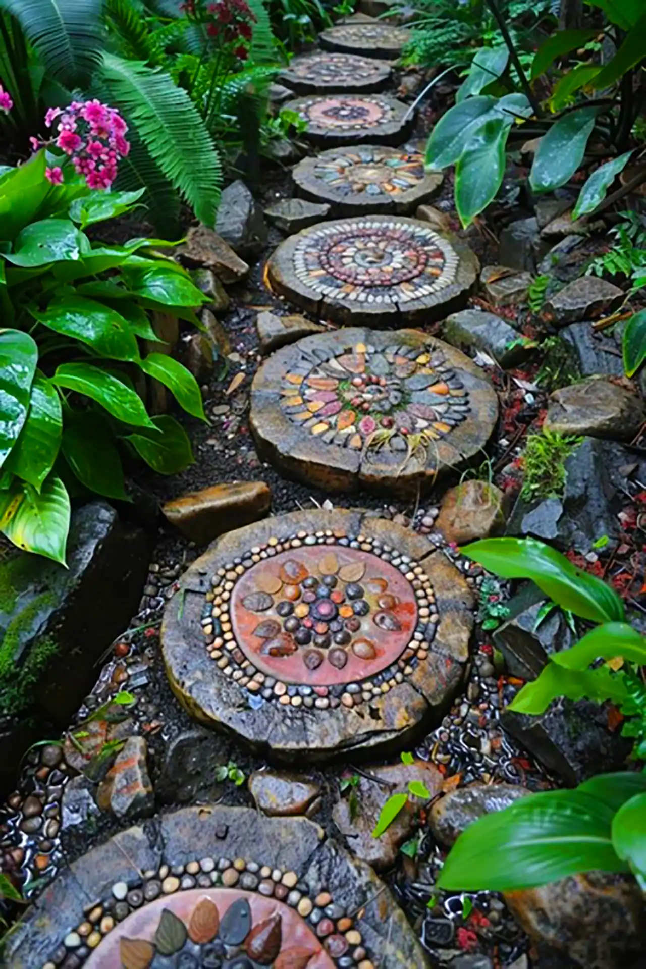 کفسازی باغچه خلاقانه رنگی