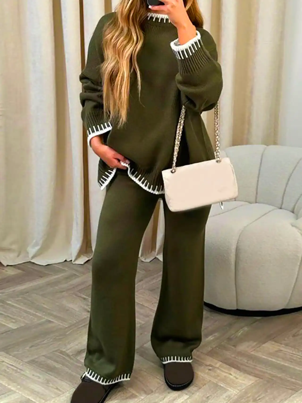 بلوز شلوار بافتنی زنانه