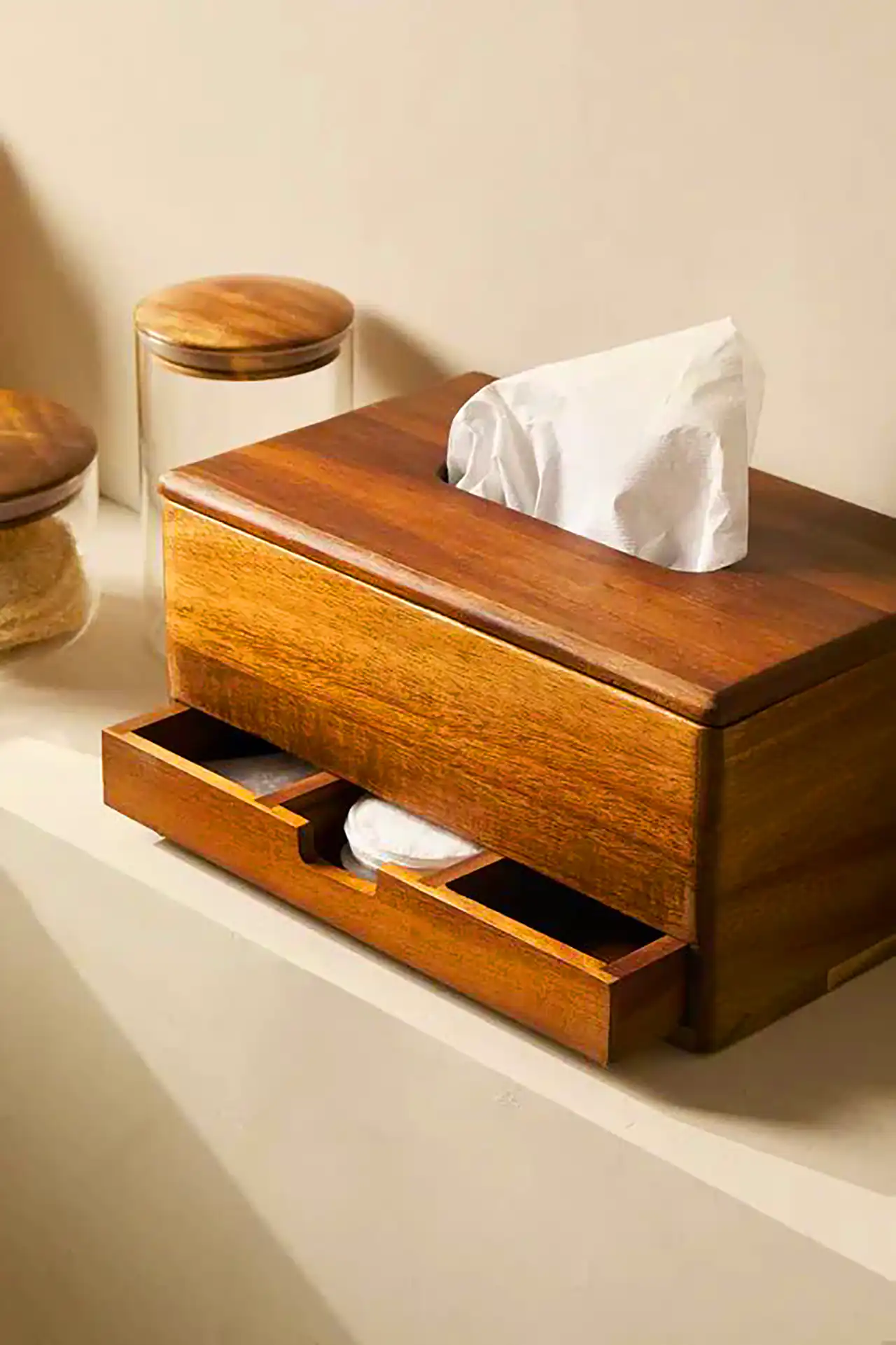 جعبه دستمال کاغذی چوبی