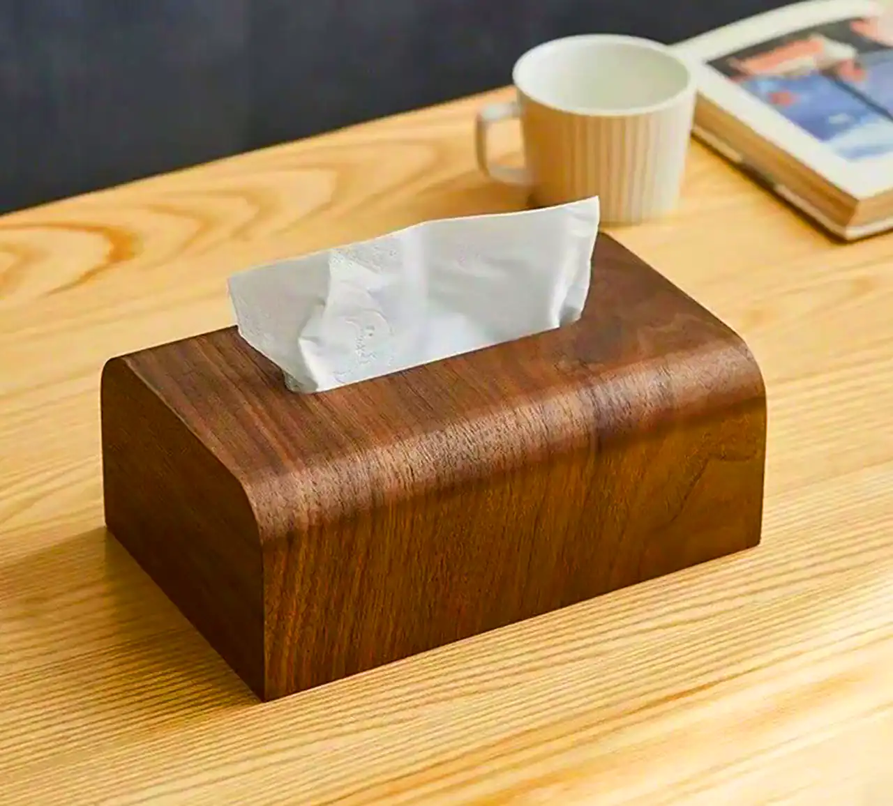 جعبه دستمال کاغذی چوبی
