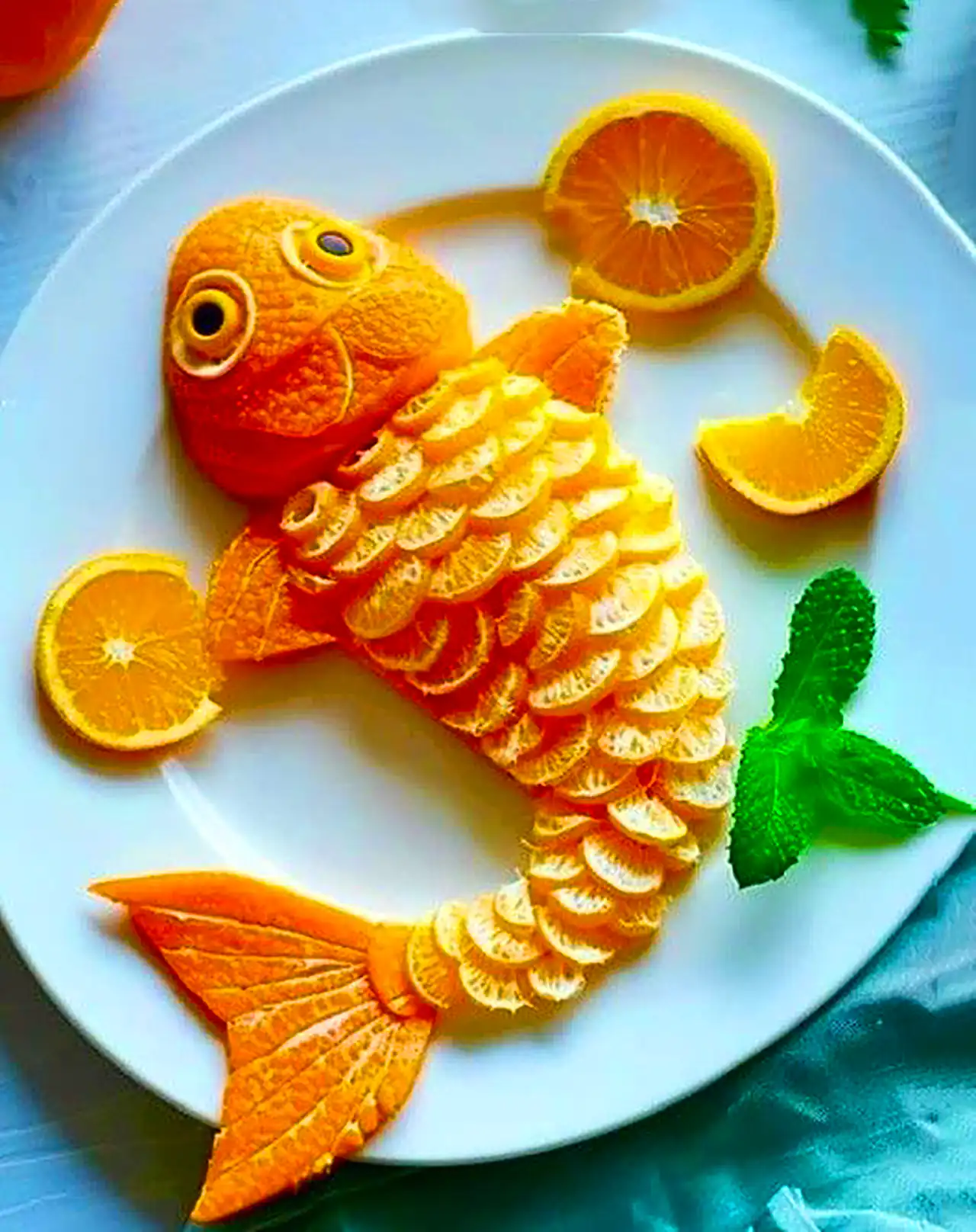 میوه آرایی با طرح ماهی