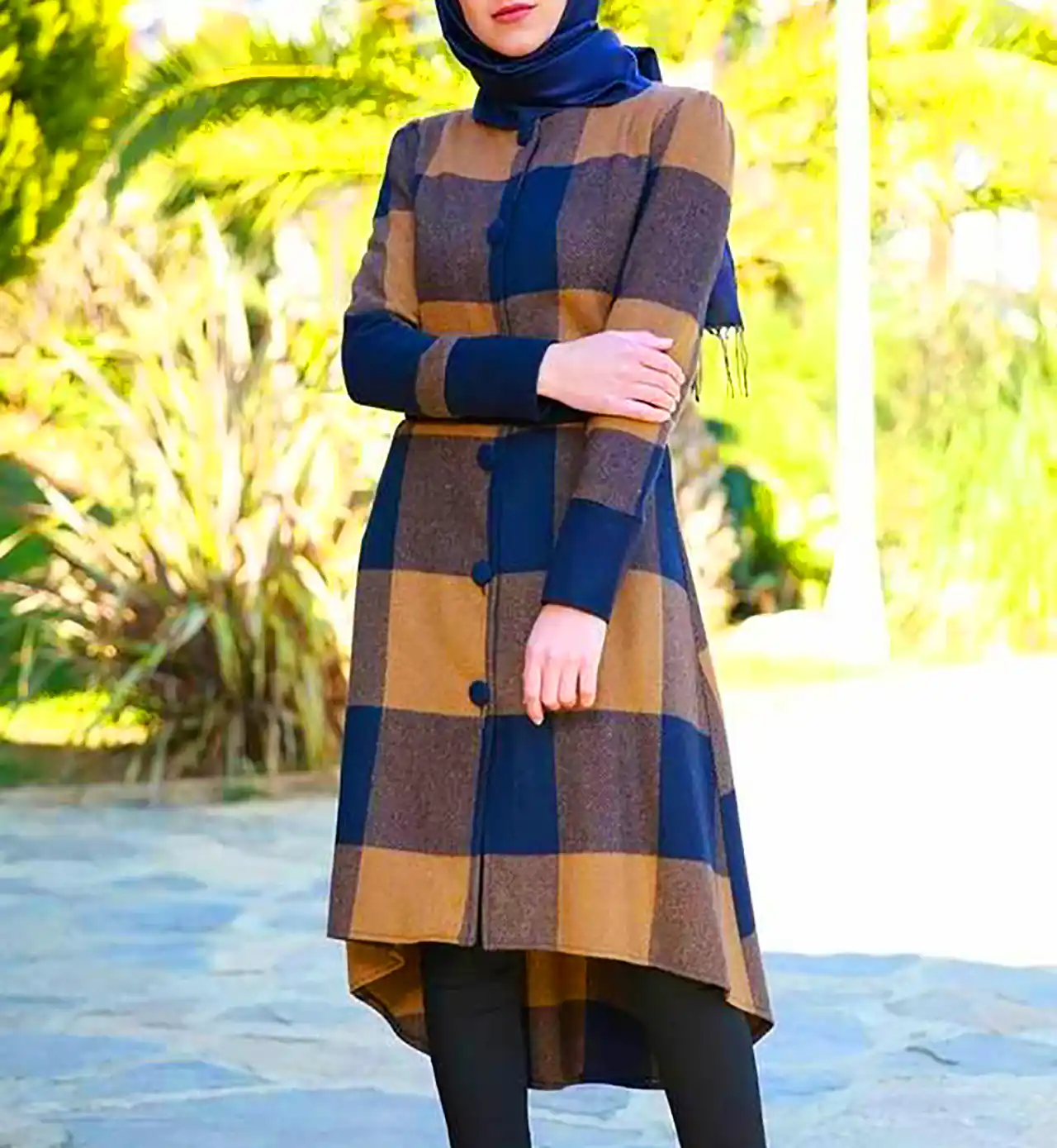پالتو پاییزی شیک چارخونه