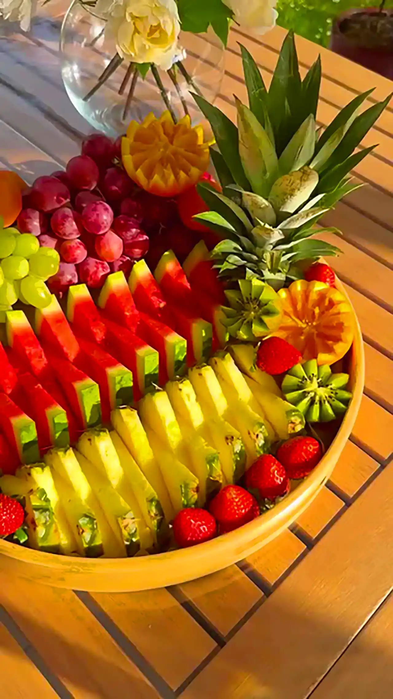 تزئین میوه اسلایس شده مجلسی 