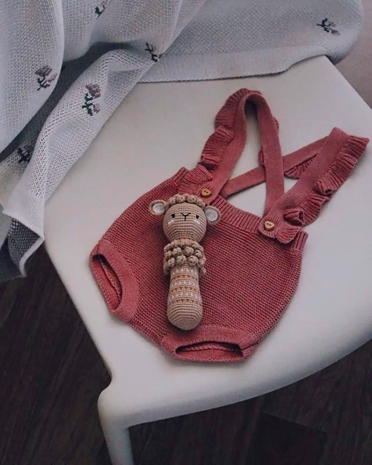 لباس نوزاد دستبافت با کاموا